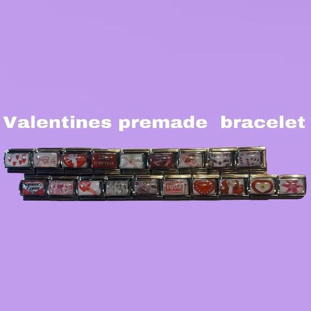 Valentines love premade 19 charm bracelet
